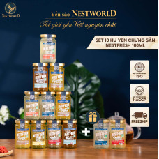 [10 TẶNG 2] COMBO 10 HŨ YẾN TƯƠI CHƯNG SẴN NESTFRESH 100ML