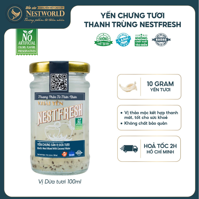 YẾN CHƯNG SẴN NESTFRESH VỊ DỪA TƯƠI