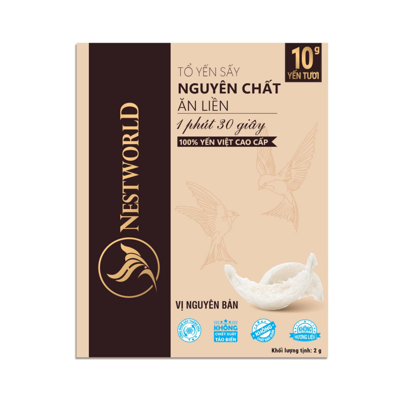 [Mới] - Tổ Yến Sấy Nguyên Chất Ăn Liền Nestworld vị Nguyên Bản