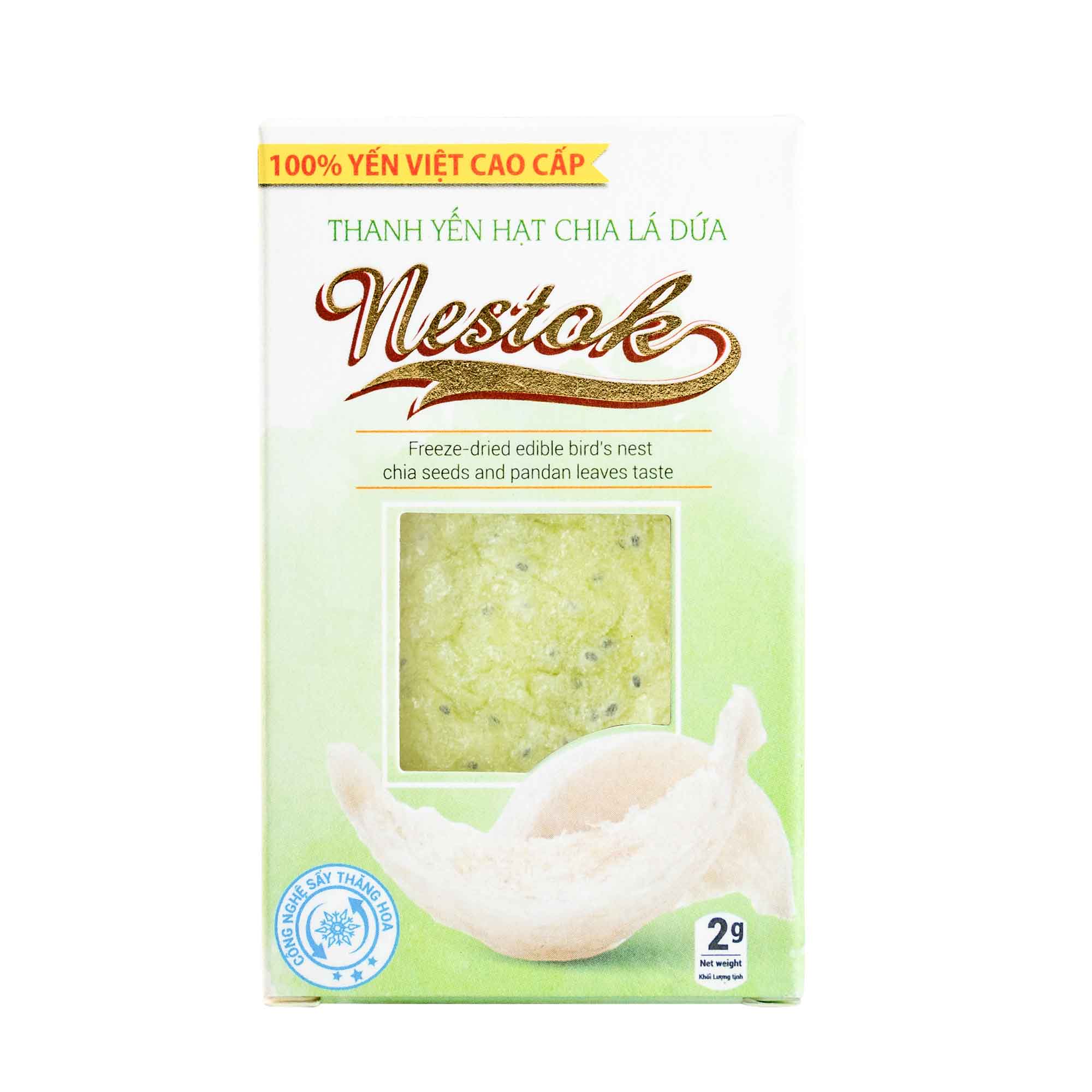 THANH YẾN HẠT CHIA LÁ DỨA – NESTOK (2g)