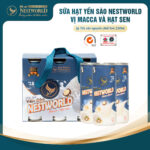 [ Combo 6 Lon] - Sữa Hạt Yến Sào Nestworld Macca Và Hạt Sen