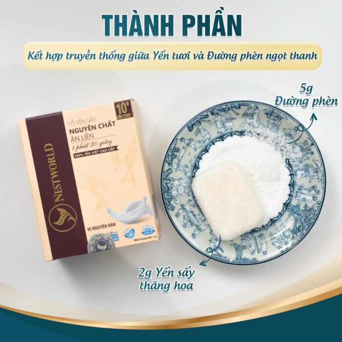 [Mới] - Tổ Yến Sấy Nguyên Chất Ăn Liền Nestworld vị Nguyên Bản - Ảnh 2