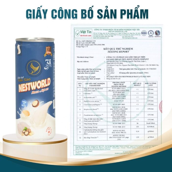 [ Combo 6 Lon] - Sữa Hạt Yến Sào Nestworld Macca Và Hạt Sen - Ảnh 7