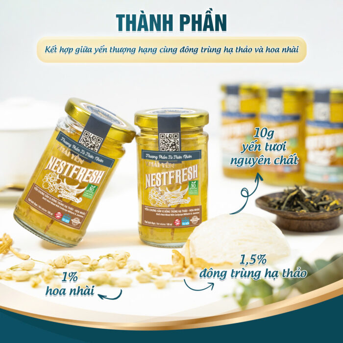 Yến Chưng Sẵn NestFresh Vị Đông Trùng Hạ Thảo - Hoa Nhài - Ảnh 2