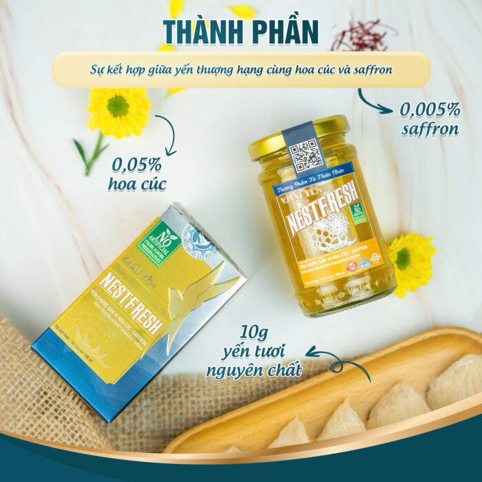 Yến Chưng Sẵn NestFresh Vị Hoa Cúc Saffron - Ảnh 2