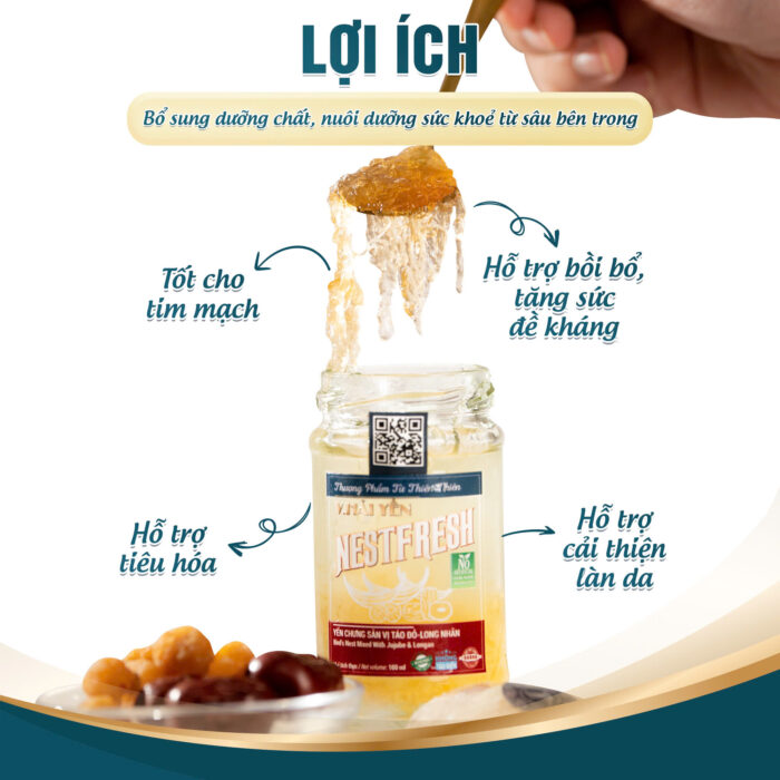 Yến Chưng Sẵn NestFresh Vị Táo Đỏ - Long Nhãn - Ảnh 4