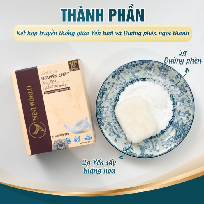 [Mới] - Tổ Yến Sấy Nguyên Chất Ăn Liền Nestworld vị Nguyên Bản - Ảnh 2