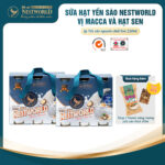 [Combo 2 Set 12 Lon] - Sữa Hạt Yến Sào Nestworld Macca Và Hạt Sen