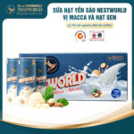 [Thùng 24 Lon] - Sữa Hạt Yến Sào Nestworld Macca Và Hạt Sen