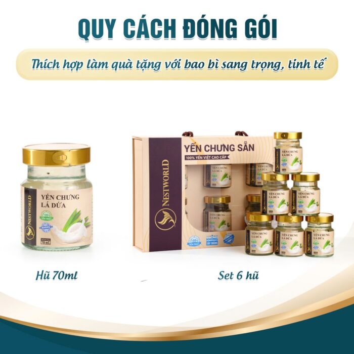 [Mới] - Set 6 Hũ Yến Chưng Lá Dứa Nestworld - Ảnh 7