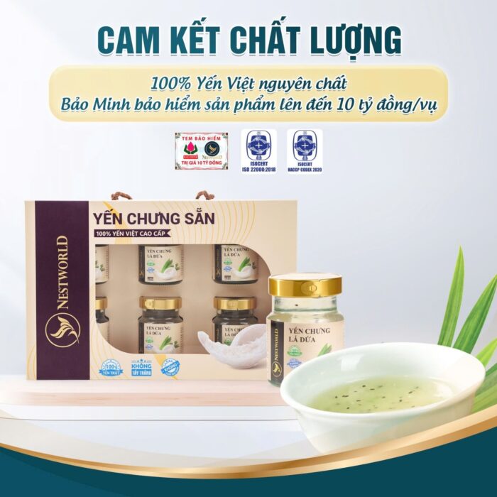 [Mới] - Set 6 Hũ Yến Chưng Lá Dứa Nestworld - Ảnh 9