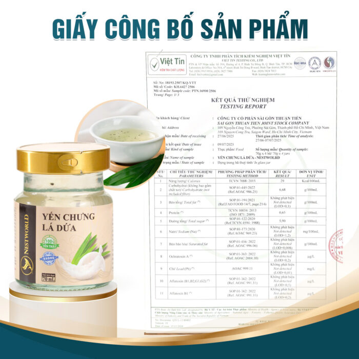 [Mới] - Set 6 Hũ Yến Chưng Lá Dứa Nestworld - Ảnh 7