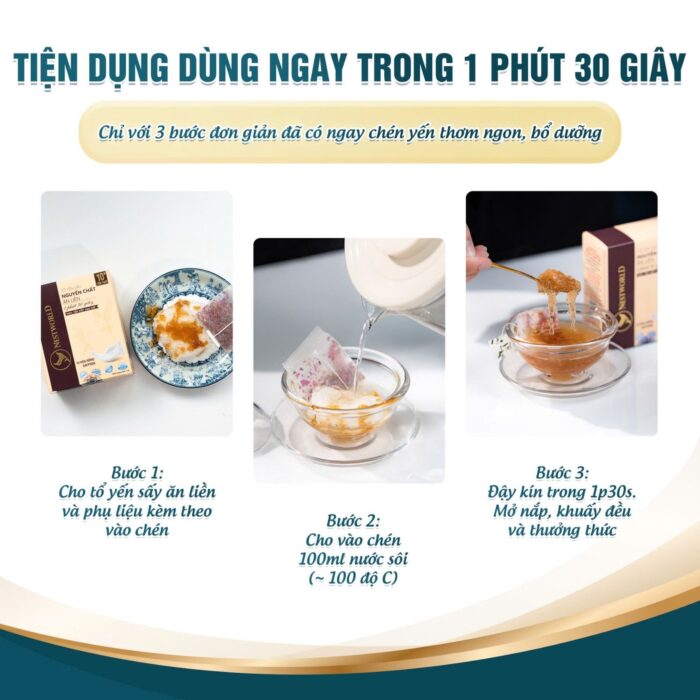 [Combo 3 Tặng 1] - Tổ Yến Sấy Nguyên Chất Ăn Liền Nestworld - Ảnh 6
