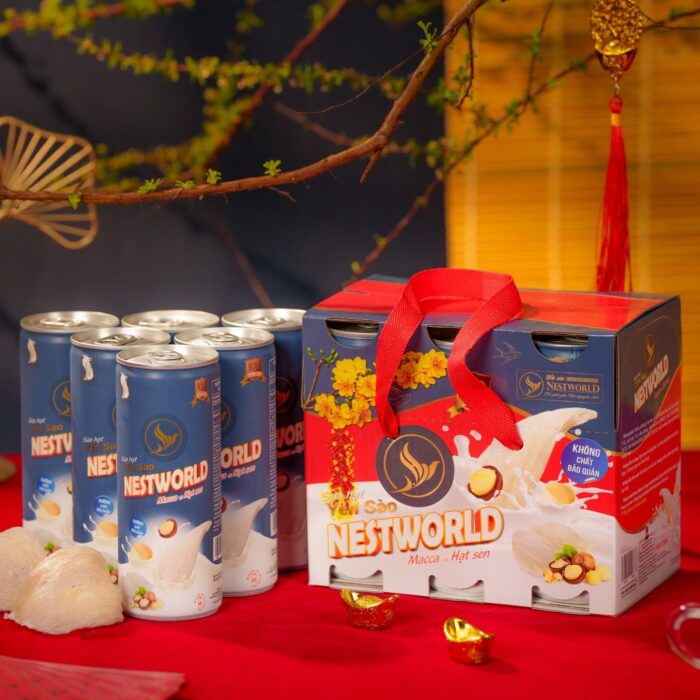 [Phiên bản 2026] - Thùng 24 Lon Sữa Hạt Yến Sào Nestworld Macca Và Hạt Sen - Ảnh 5