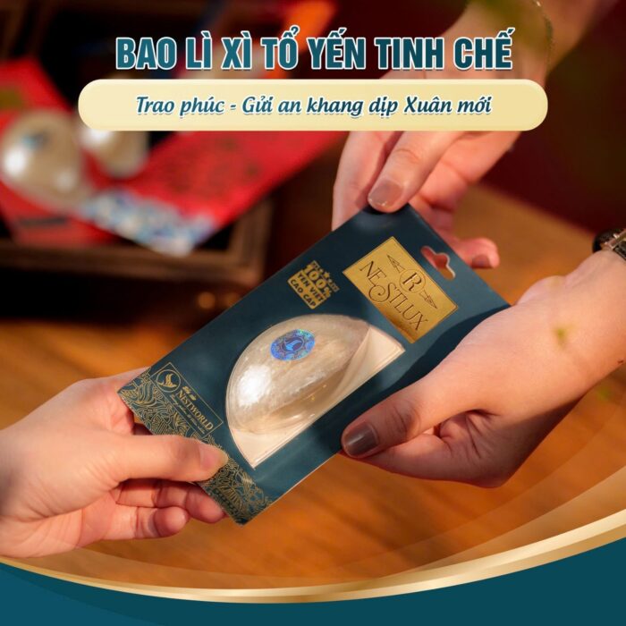 [Mới] - Bao lì xì tổ yến tinh chế Nestlux R 5g màu Xanh - Ảnh 11