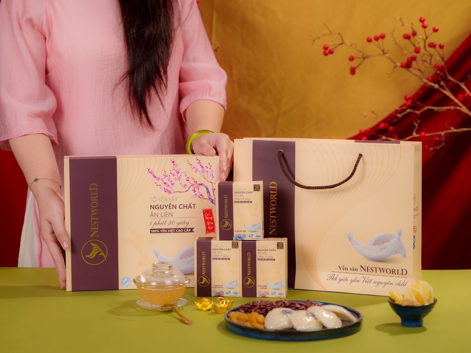 Set tổ yến sấy nguyên chất ăn liền tiện lợi, chất lượng, phù hợp làm quà tết 2026