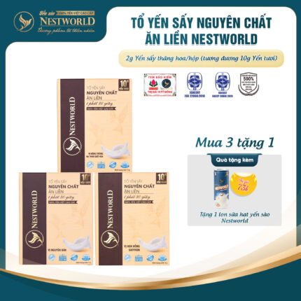 [Combo 3 Tặng 1] - Tổ Yến Sấy Nguyên Chất Ăn Liền Nestworld