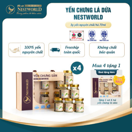 [Mua 4 Tặng 1] - Yến Chưng Lá Dứa Nestworld