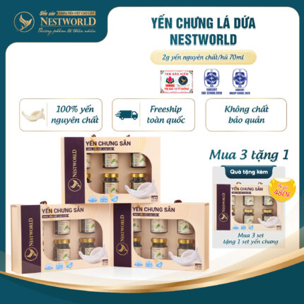 [Mua 3 Tặng 1] - Yến Chưng Lá Dứa Nestworld
